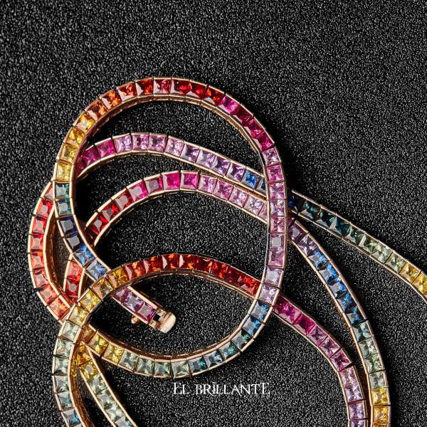 Cadena Rainbow de Zafiros - Imagen 2