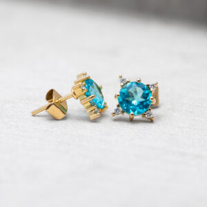 Aretes Brillo Celeste